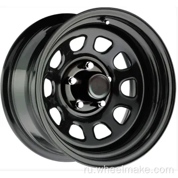 8 Spoke 17x8 Black Car Steel Wheel Rim